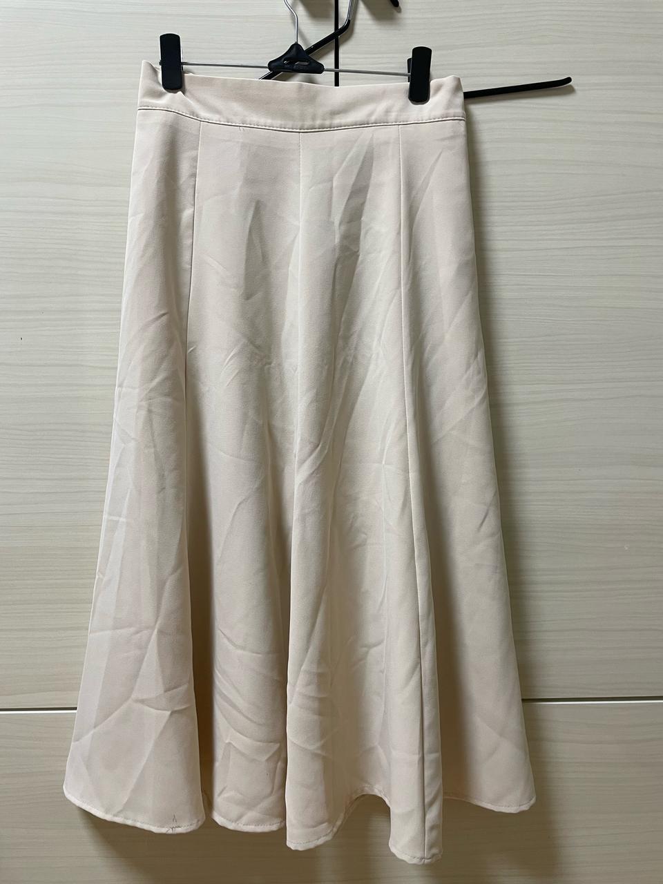 A라인 뒷 밴딩 롱 치마 스커트 free (새상품) 아이보리