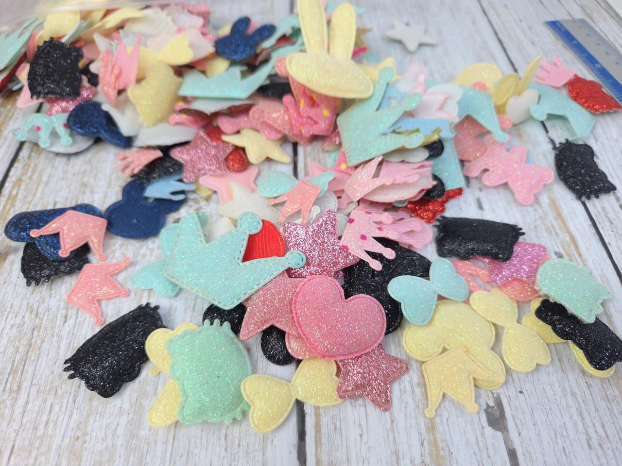 수공예 리본재료패치 핀재료30개랜덤