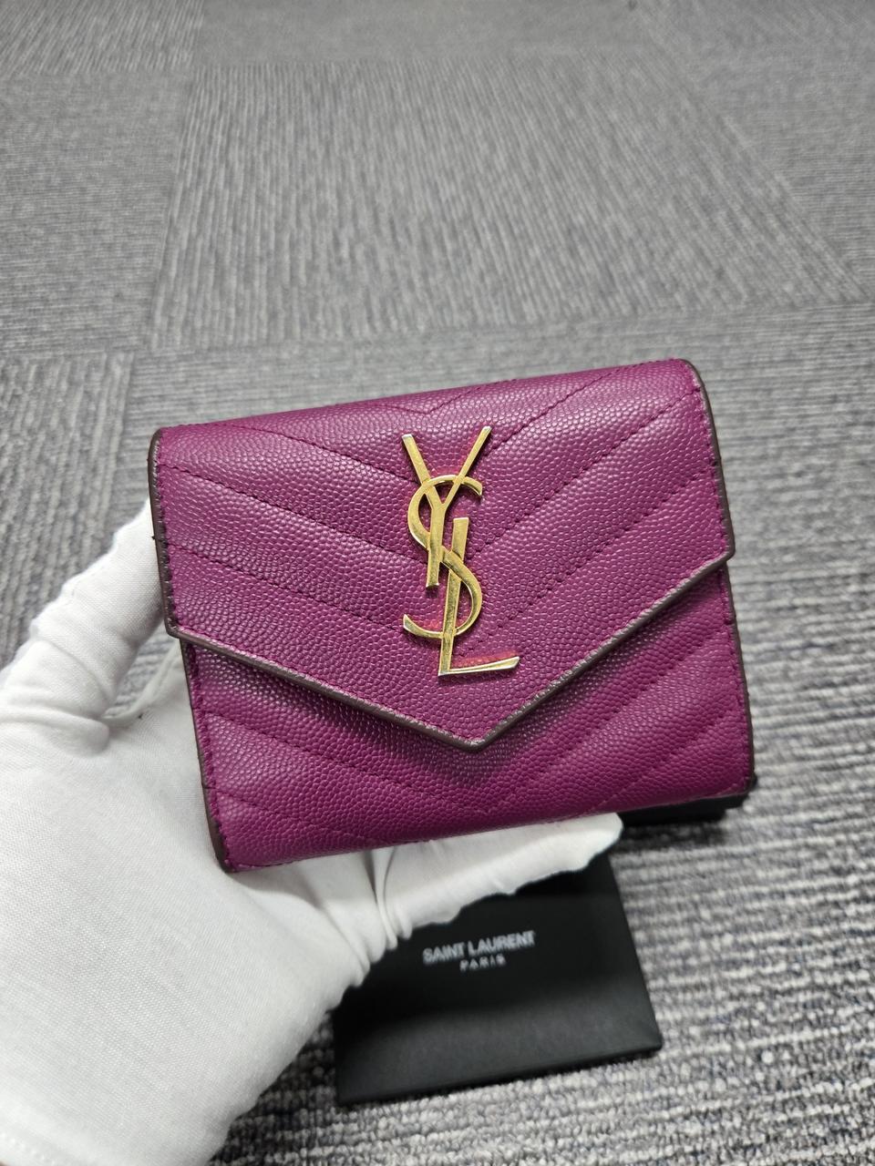 [A급 정품] 입생로랑 삼단 중지갑