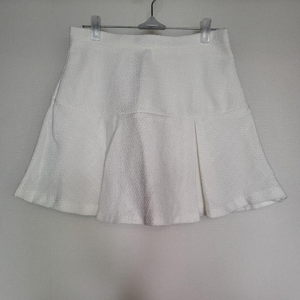 아이보리 트위드 스커트 S
