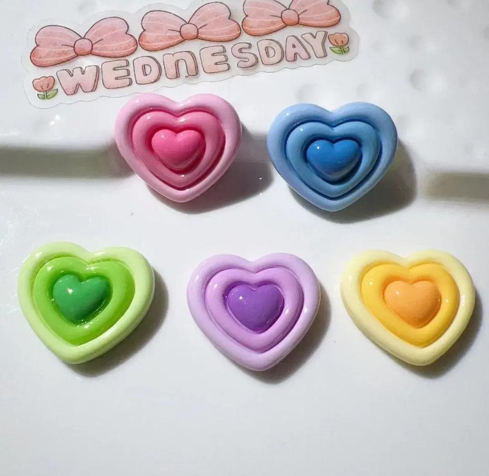 하트파츠데코덴 탑꾸포카 꾸미기 키링재료5개