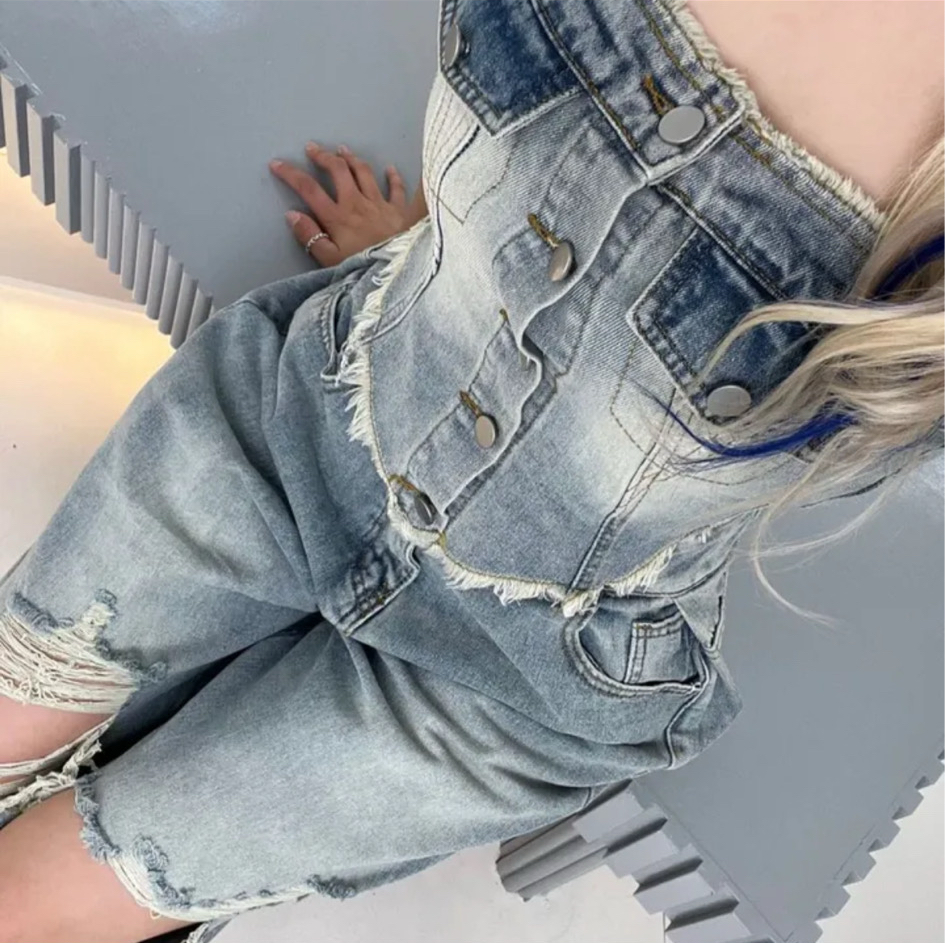 청 투피스 세트