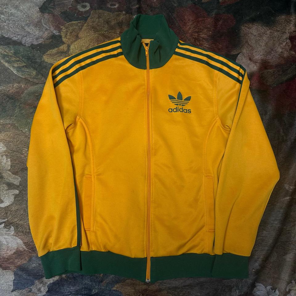아디다스 빈티지 올드스쿨 오스트레일리아 옐로우트랙탑져지 105 y2k