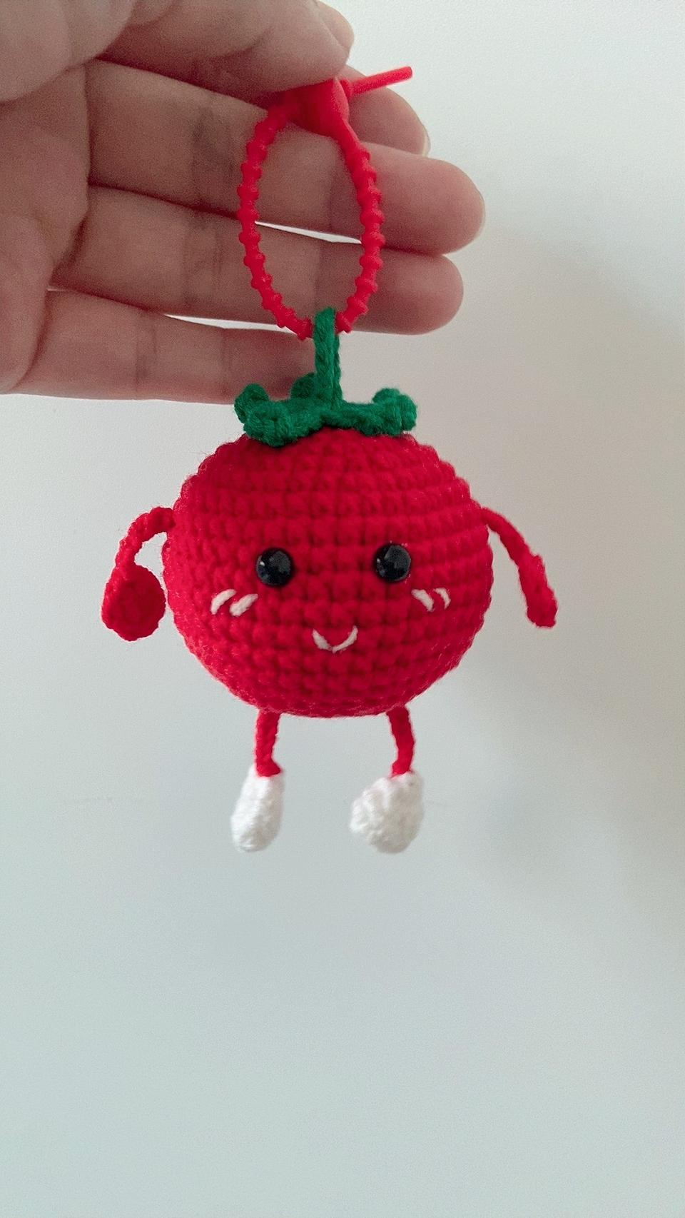 토마토가방거리 뜨개인형 손뜨개 핸드메이드