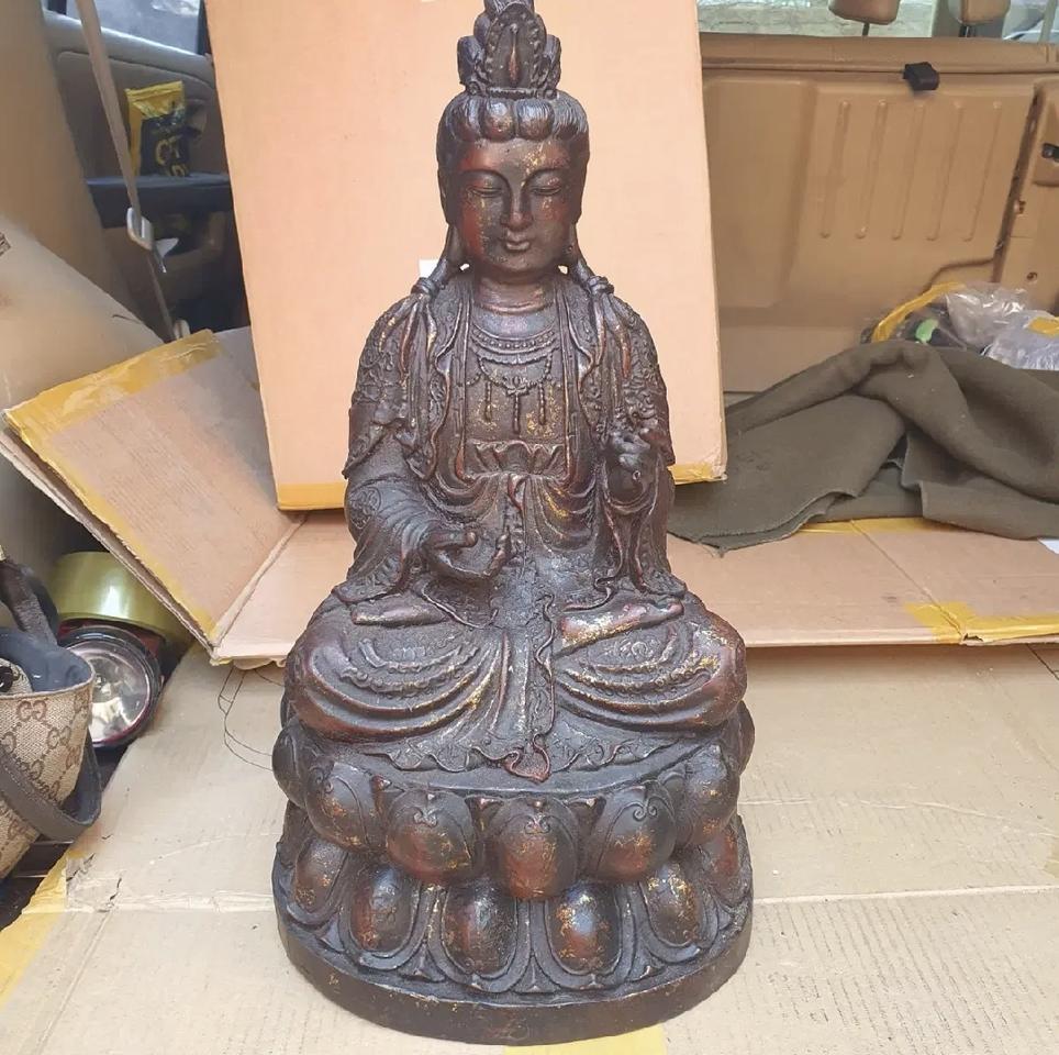 개금 철불상 아주 오래된 부처님 불상 금철