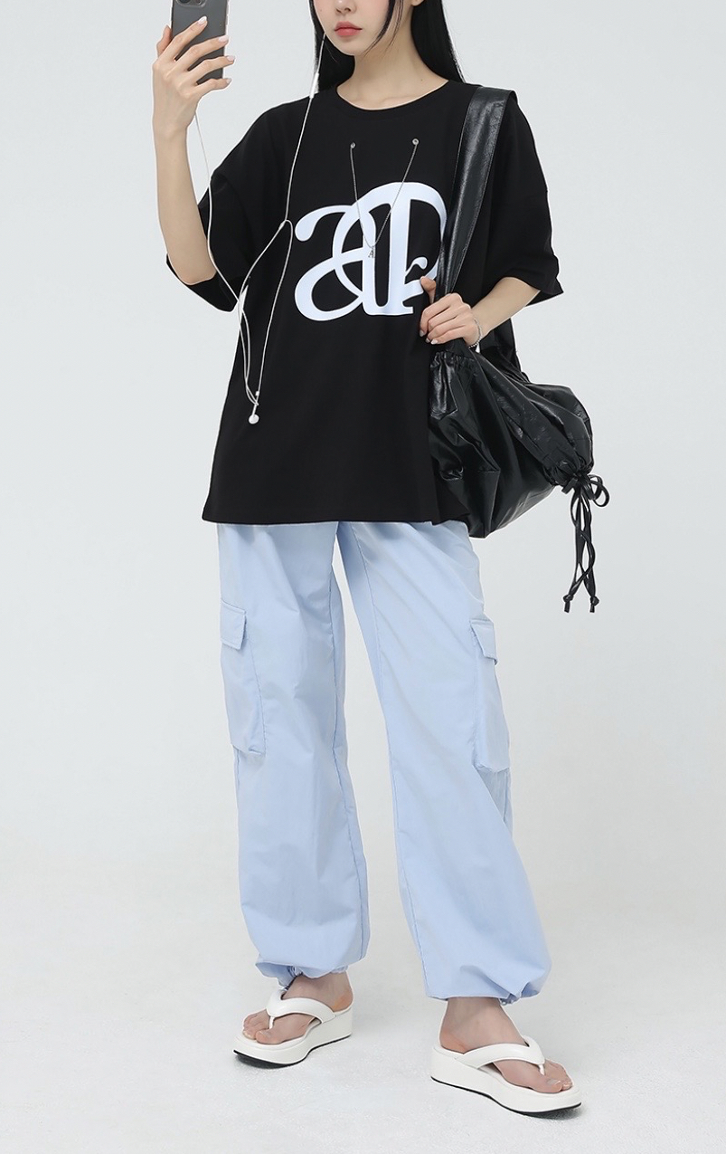 빅사이즈 공구우먼 뒷밴딩 카고 와이드,조거 팬츠(77,88,99사이즈)