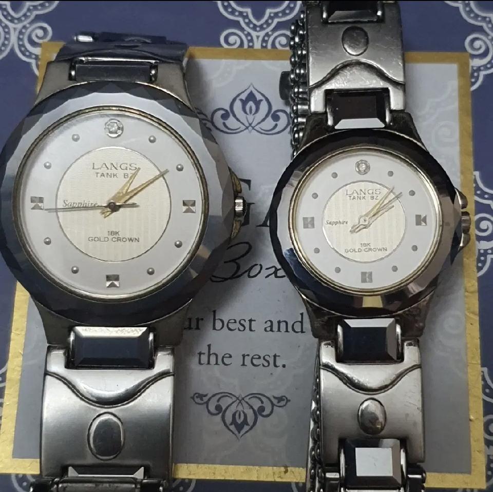 LANGS swiss 18k(크라운) 진짜 금 시계 랑스시계