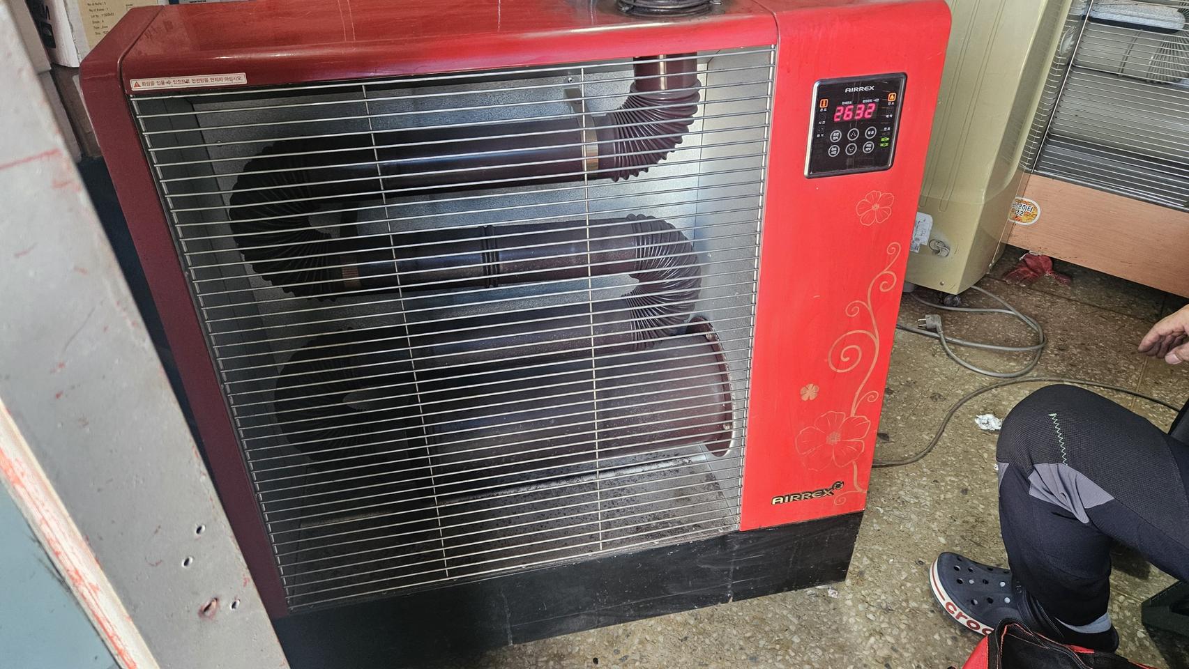 에어렉스 돈풍기 곱창난로 튜브히터난로 석유난로 열발열량 12000칼로리