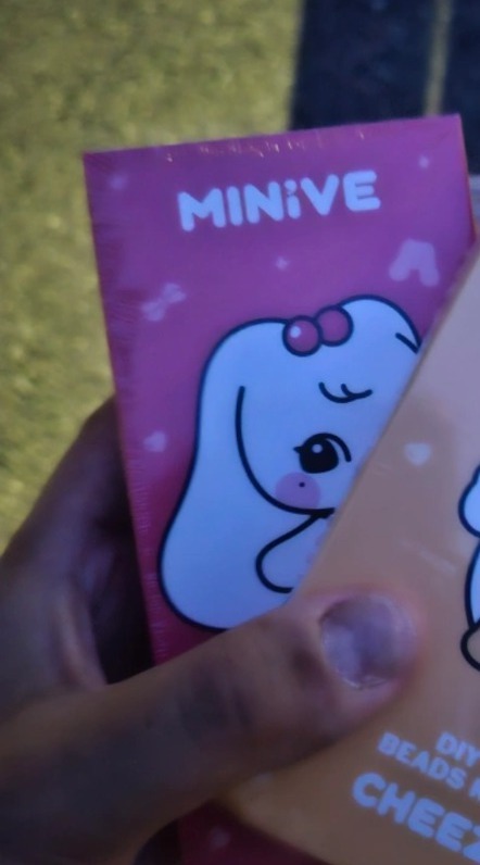 현물) 아이브 원영 미니브 팝업 비즈 키링 체리