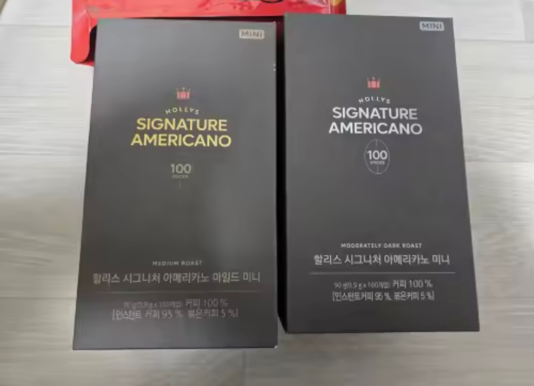 ☕200P 할리스 아메리카노 미니마일드100P+미니다크 100P 커피믹스