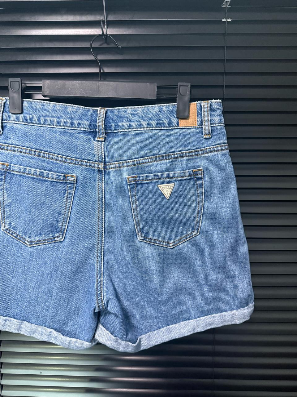 게스 실버탭 y2k 숏팬츠 핫팬츠 28 데님 워싱 반바지 숏츠 카브라