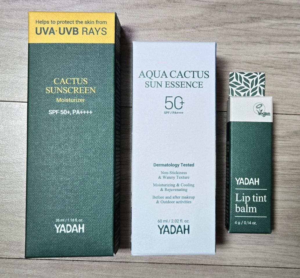 야다 아쿠아 선인장 선에센스, 선인장 선스크린, 선인장 립 틴트밤 택포