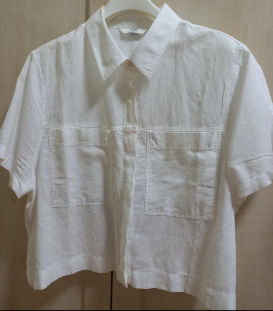 탑텐 화이트 린넨 셔츠 S