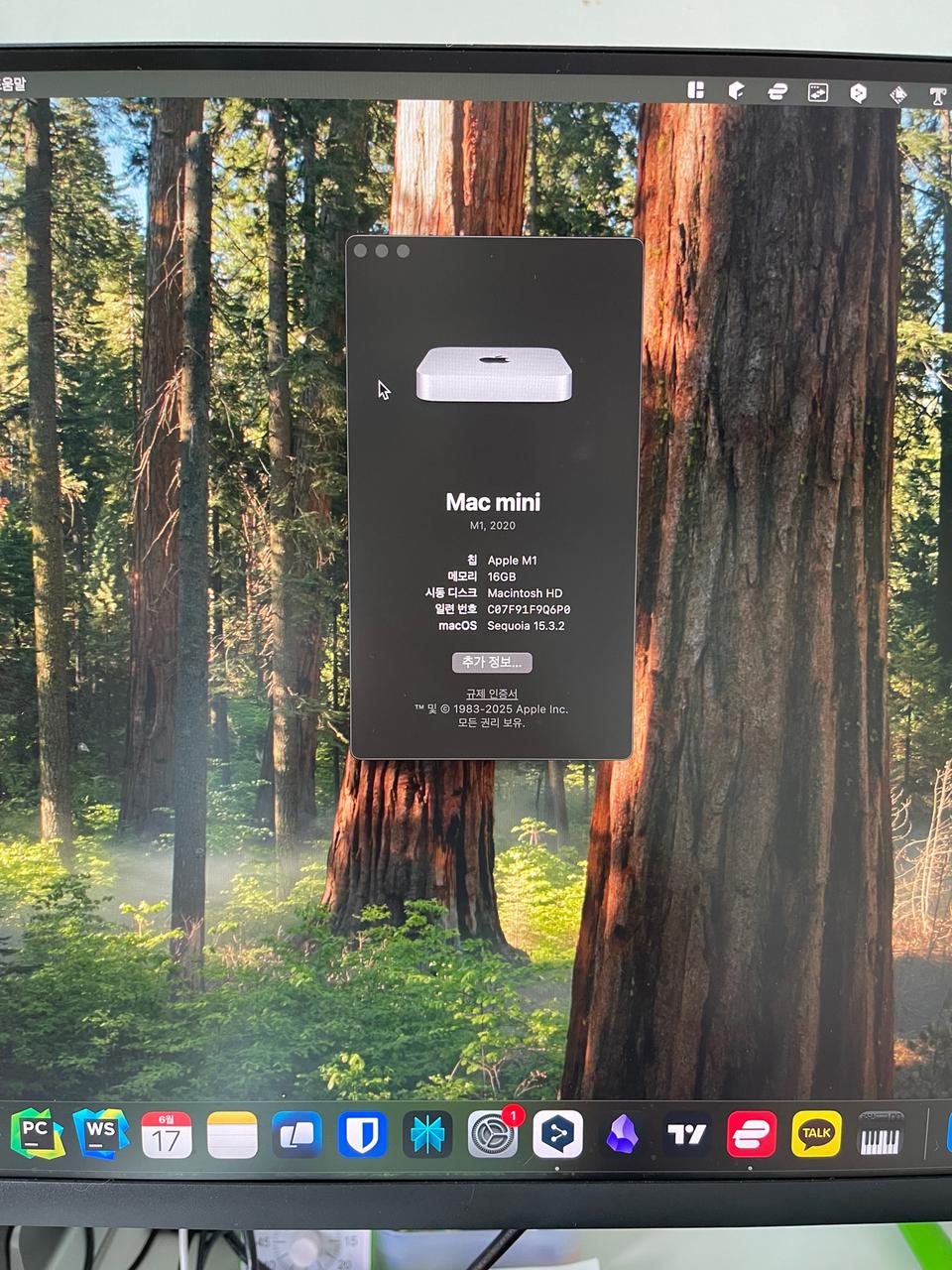 애플 M1 맥미니 16G SSD 512G