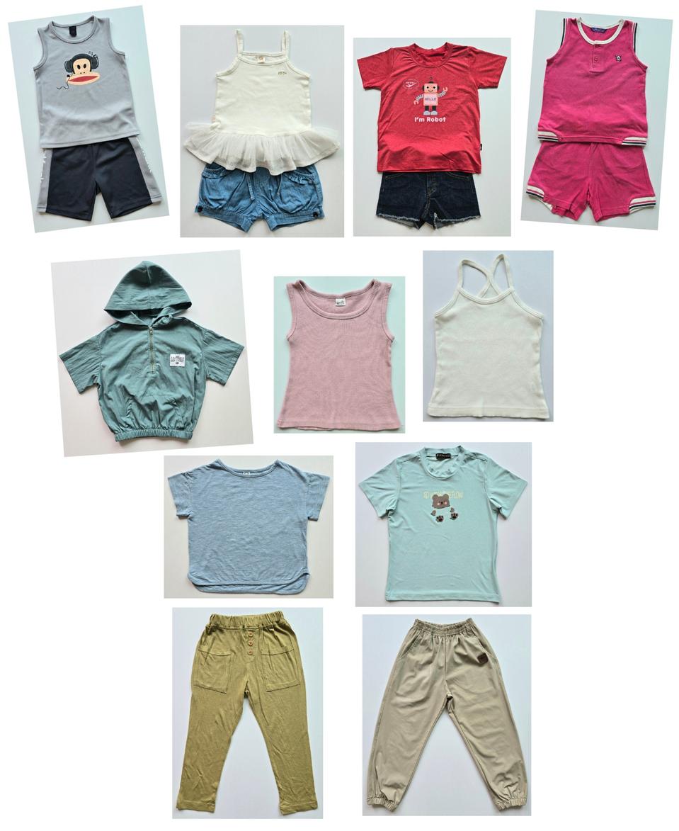 유아동 티셔츠 팬츠 4T 100사이즈 15종 일괄