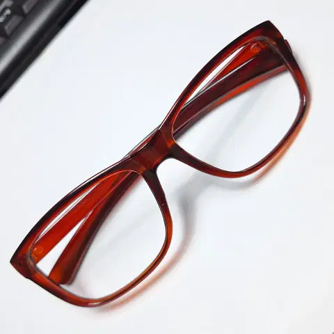 클래식 래디쉬 브라운 스퀘어 안경테