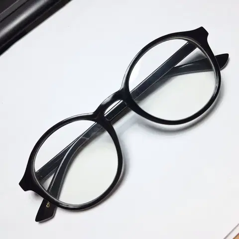 블랙 라운드 클래식 안경 일본 빈티지