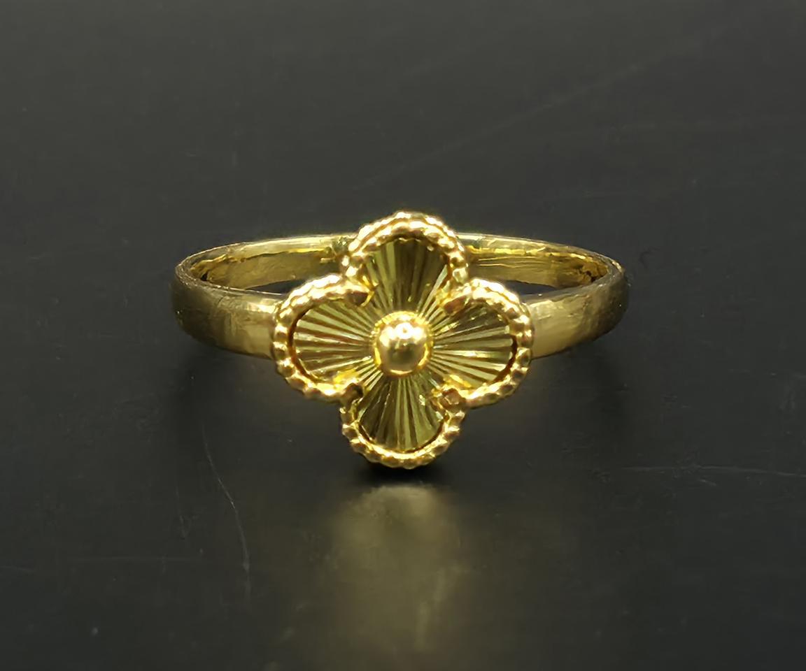 24k 순금 1돈 플라워 크로버 반지