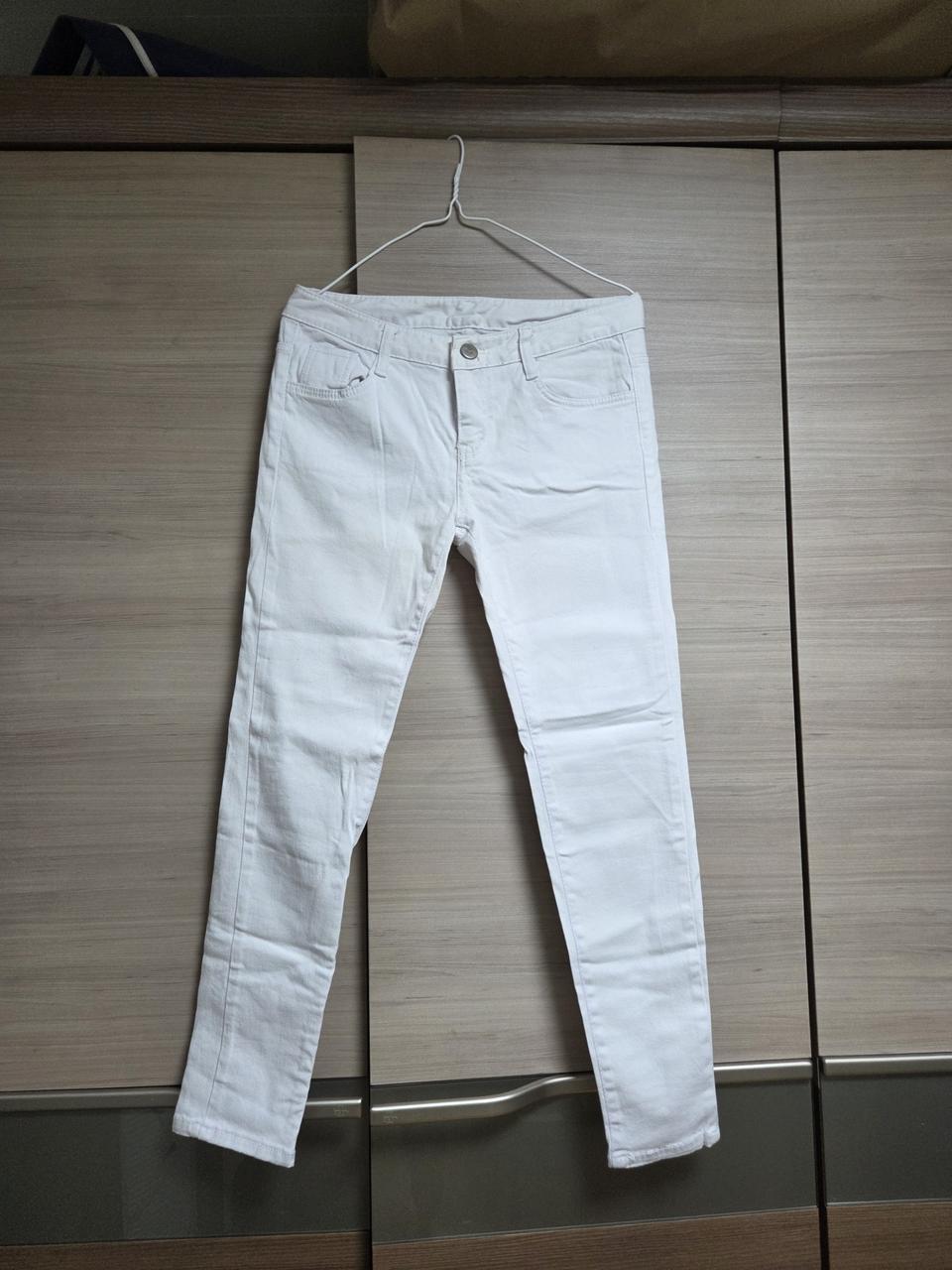 E.P.I JEANS 흰색 스키니바지