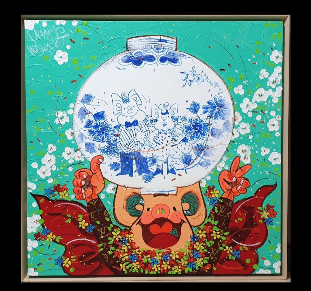 한상윤-행복한돼지(50호)/전시출품작