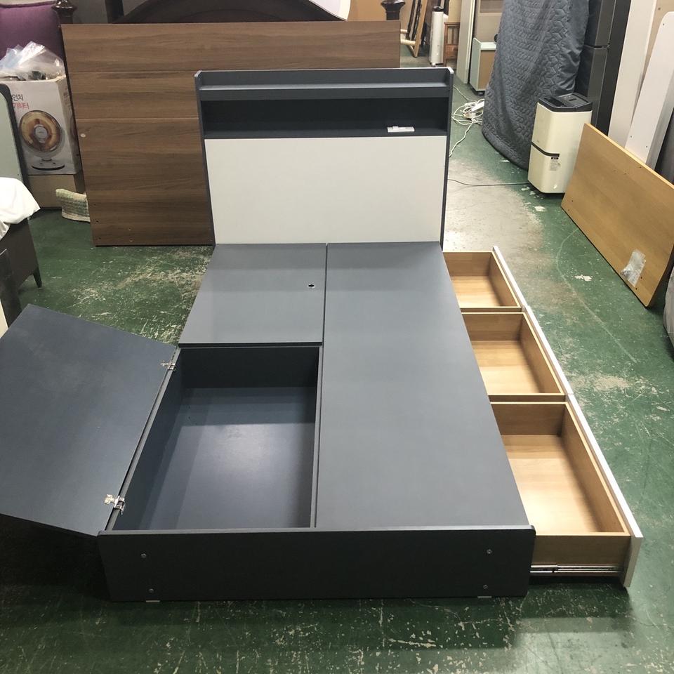 파로마가구 수퍼싱글 수납형 LED 침대프레임