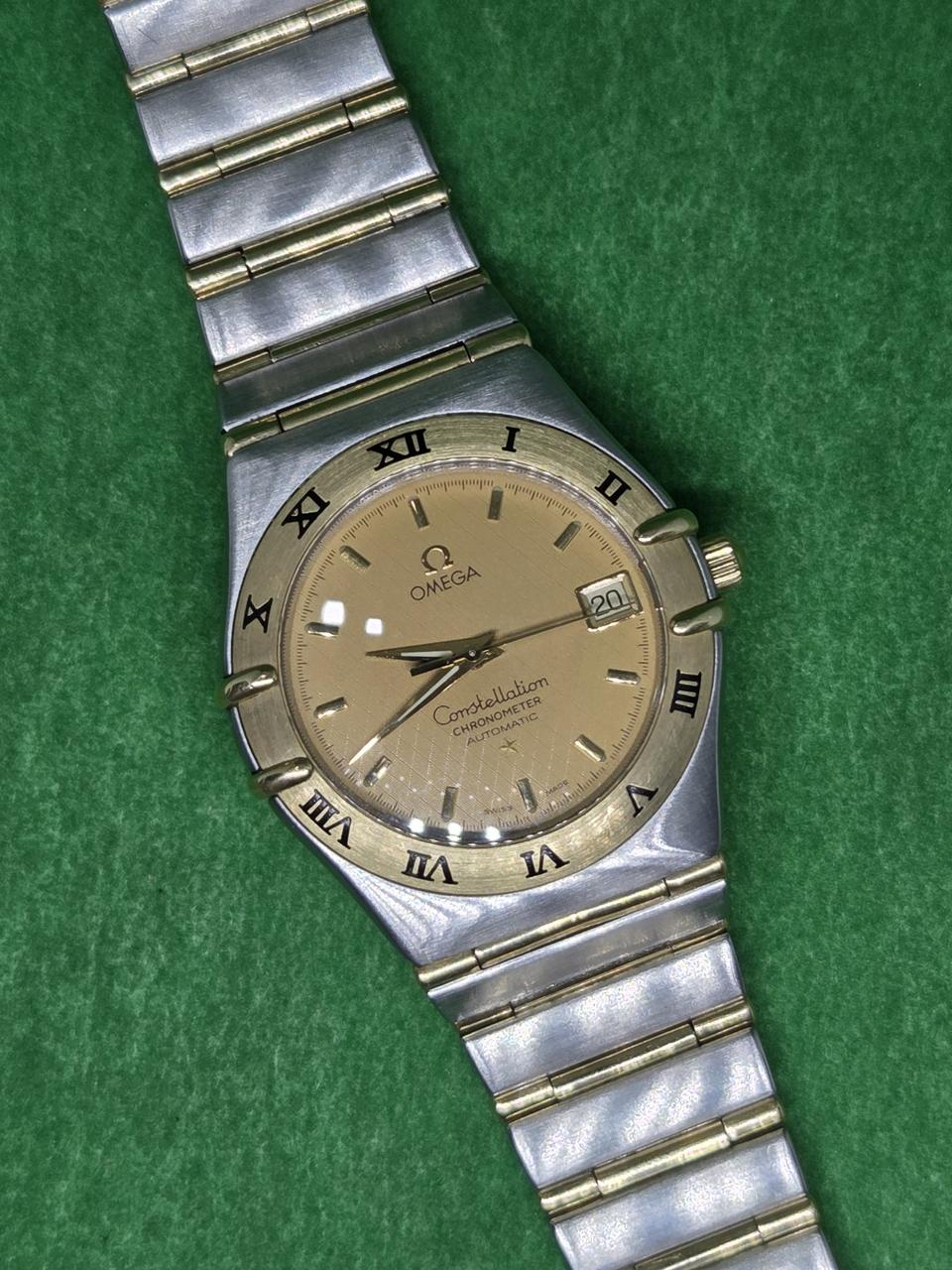 오메가 컨스틸레이션 18k 풀바 오토