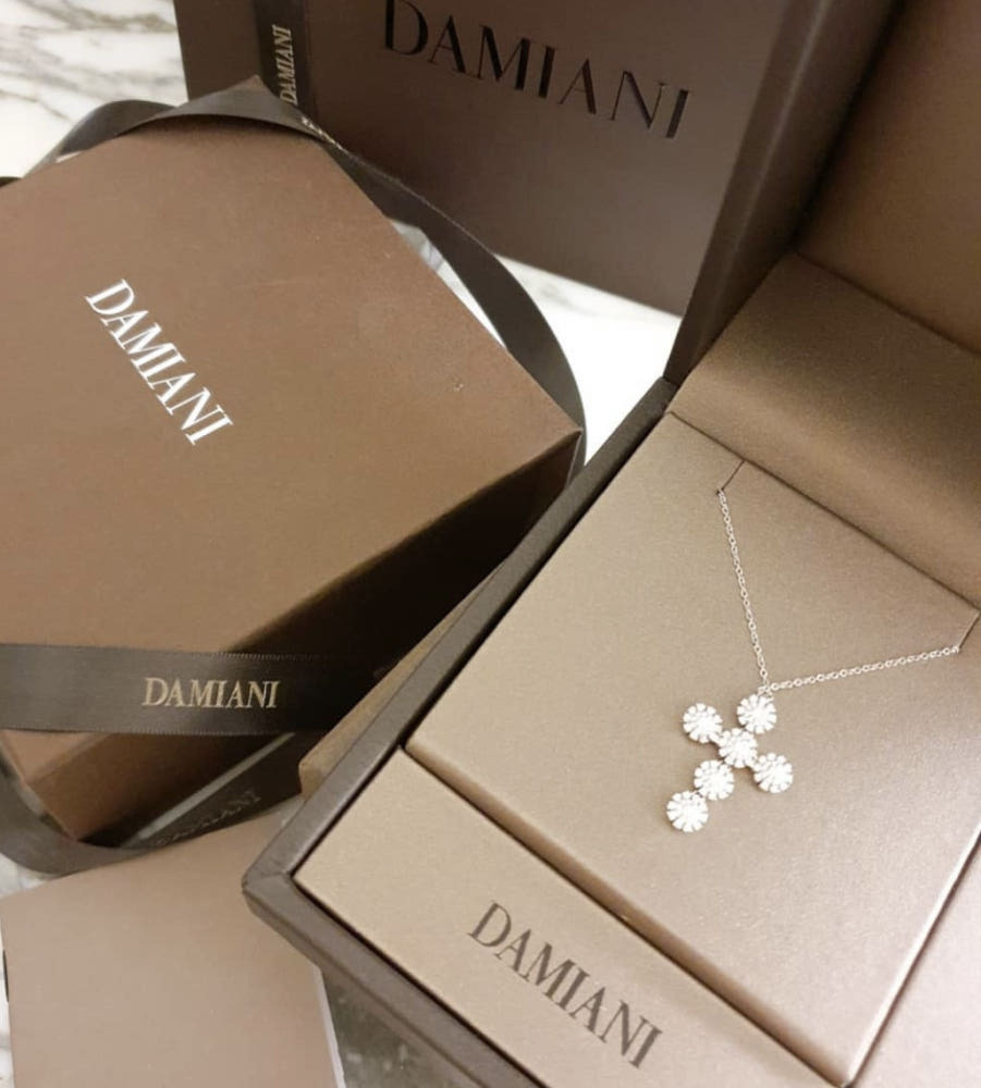 1회시착 다미아니 마르게리타 다이아 십자목걸이