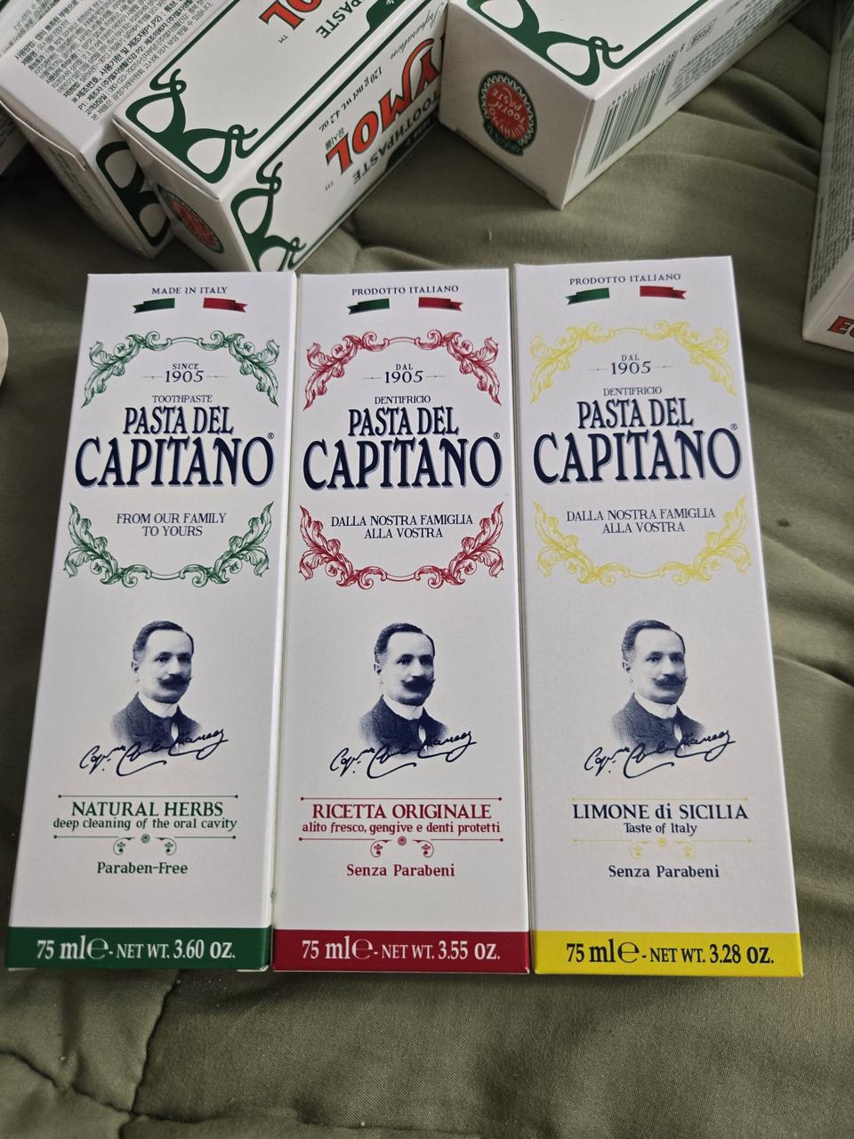 이탈리아 파스타 델 카피타노 치약75ml*3종