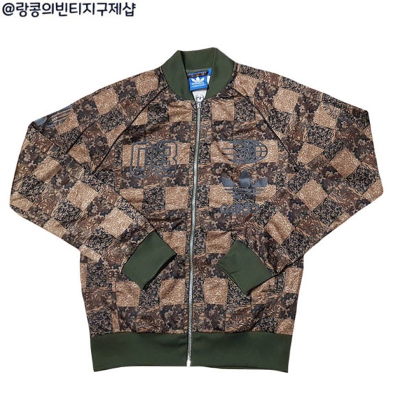 아디다스 올드스쿨 빈티지 패턴 져지 자켓