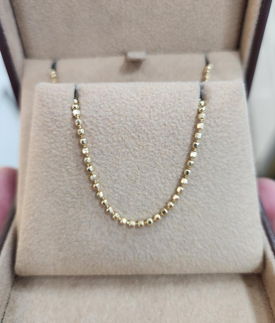 14K 미러볼 목걸이 줄