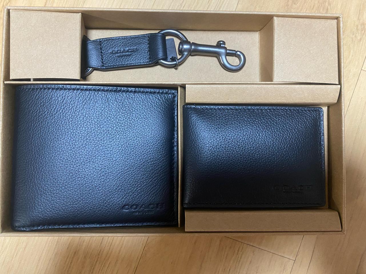 코치 남성 반지갑/ 키홀더 기프트 세트