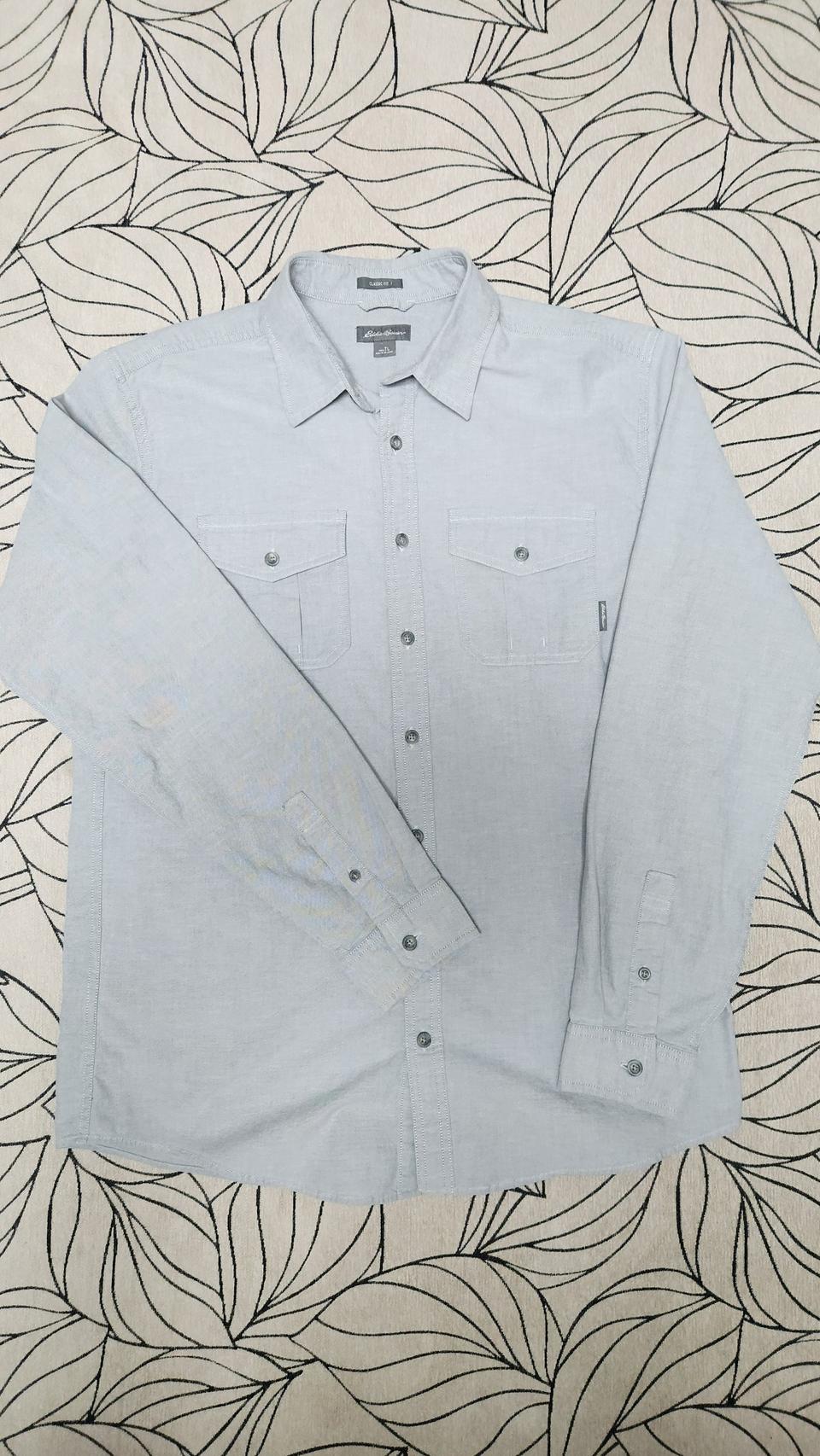 에디바우어 JAPAN LINE 클래식핏 투포켓 긴팔 코튼 셔츠 110