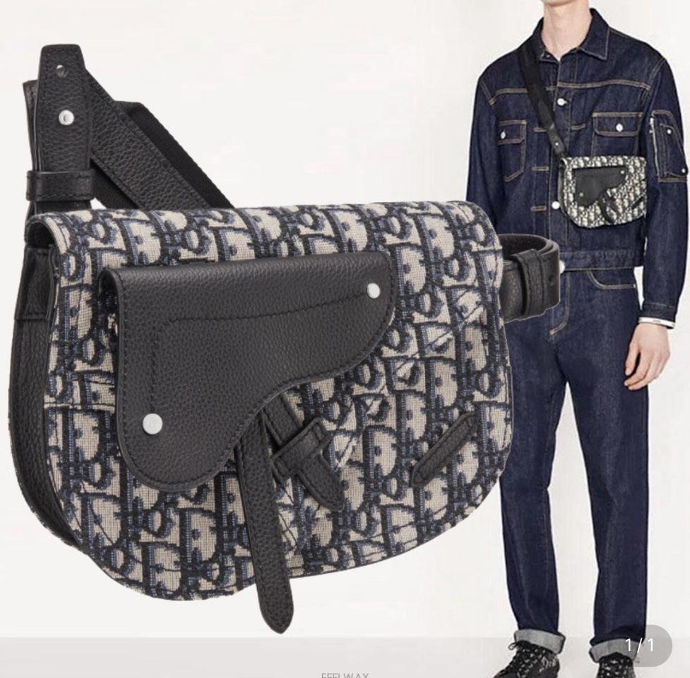 디올 오블리크 새들백 남성