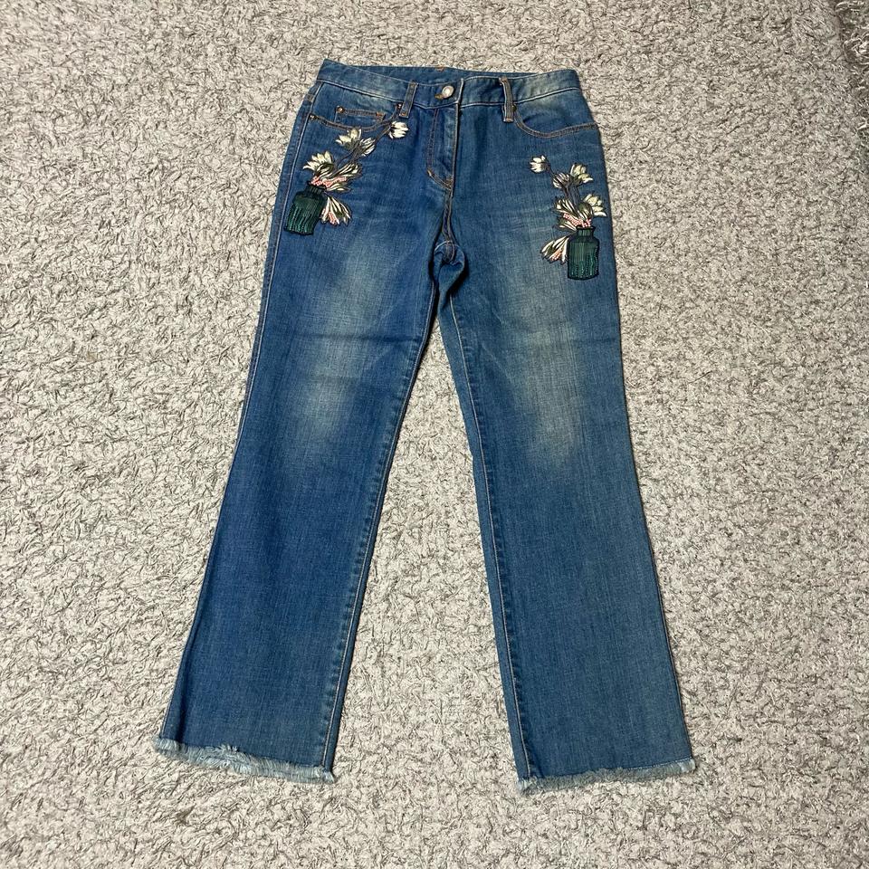 한섬 래트바이티 크롭 데님 팬츠