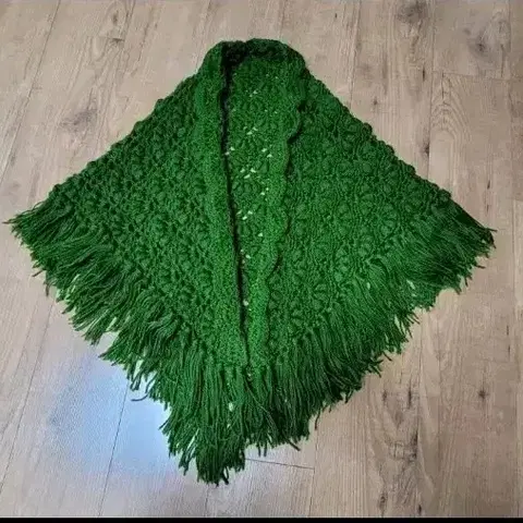 겨울 손뜨개 숄