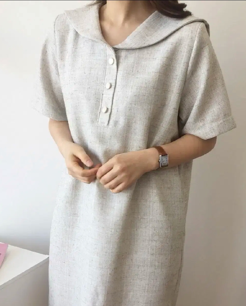 ❤HANNANE  반팔트위드원피스 세라원피스 세일러원피스