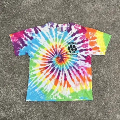 Vintage 90s 1996 Seniors TieDye T-shirt