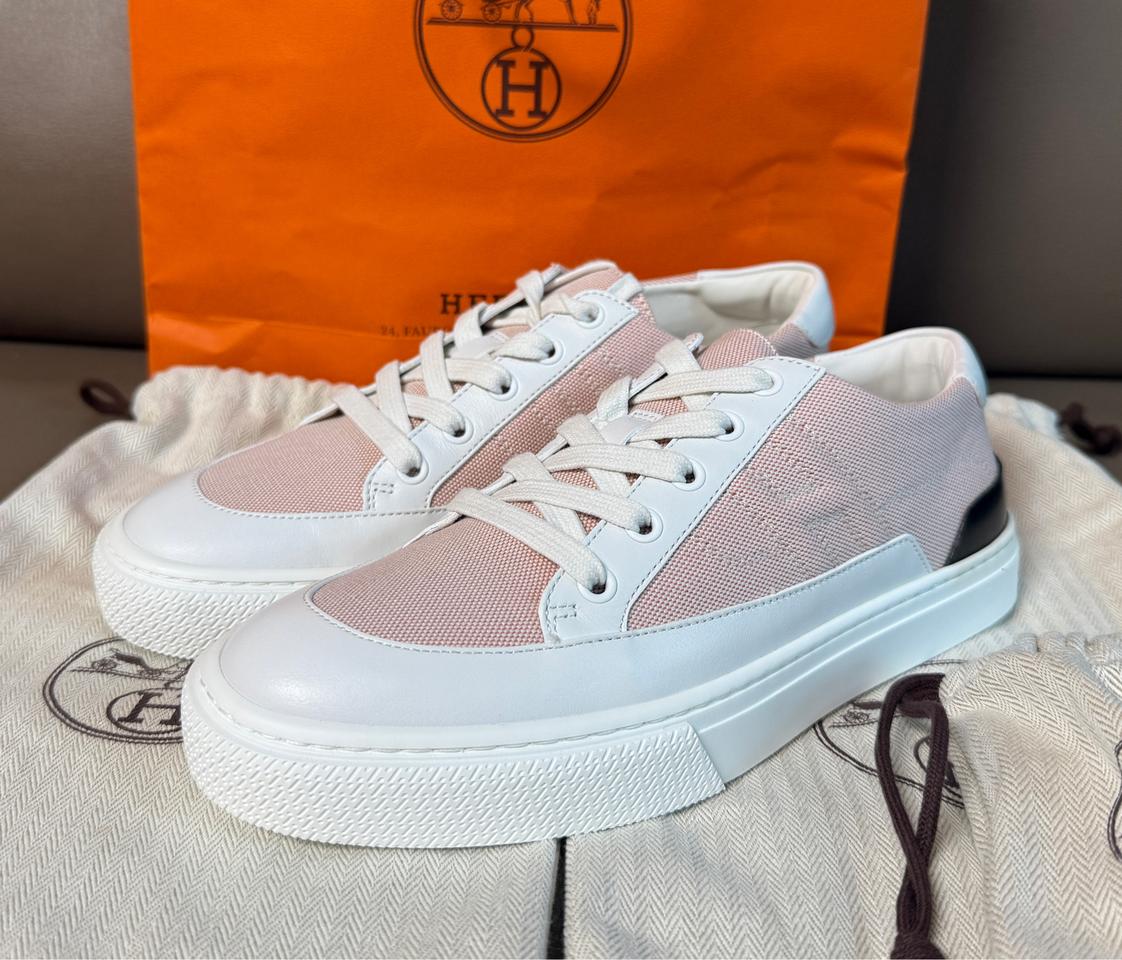 [새상품/38] 에르메스 캔버스 딥 스니커즈 핑크