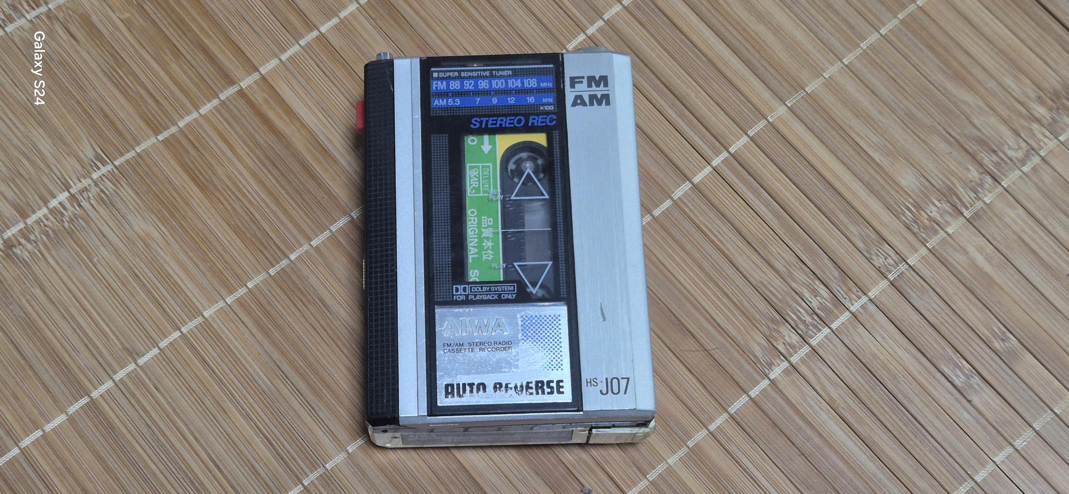 아이와(AIWA) 카세트라디오. 워크맨.카세트보이.J-07