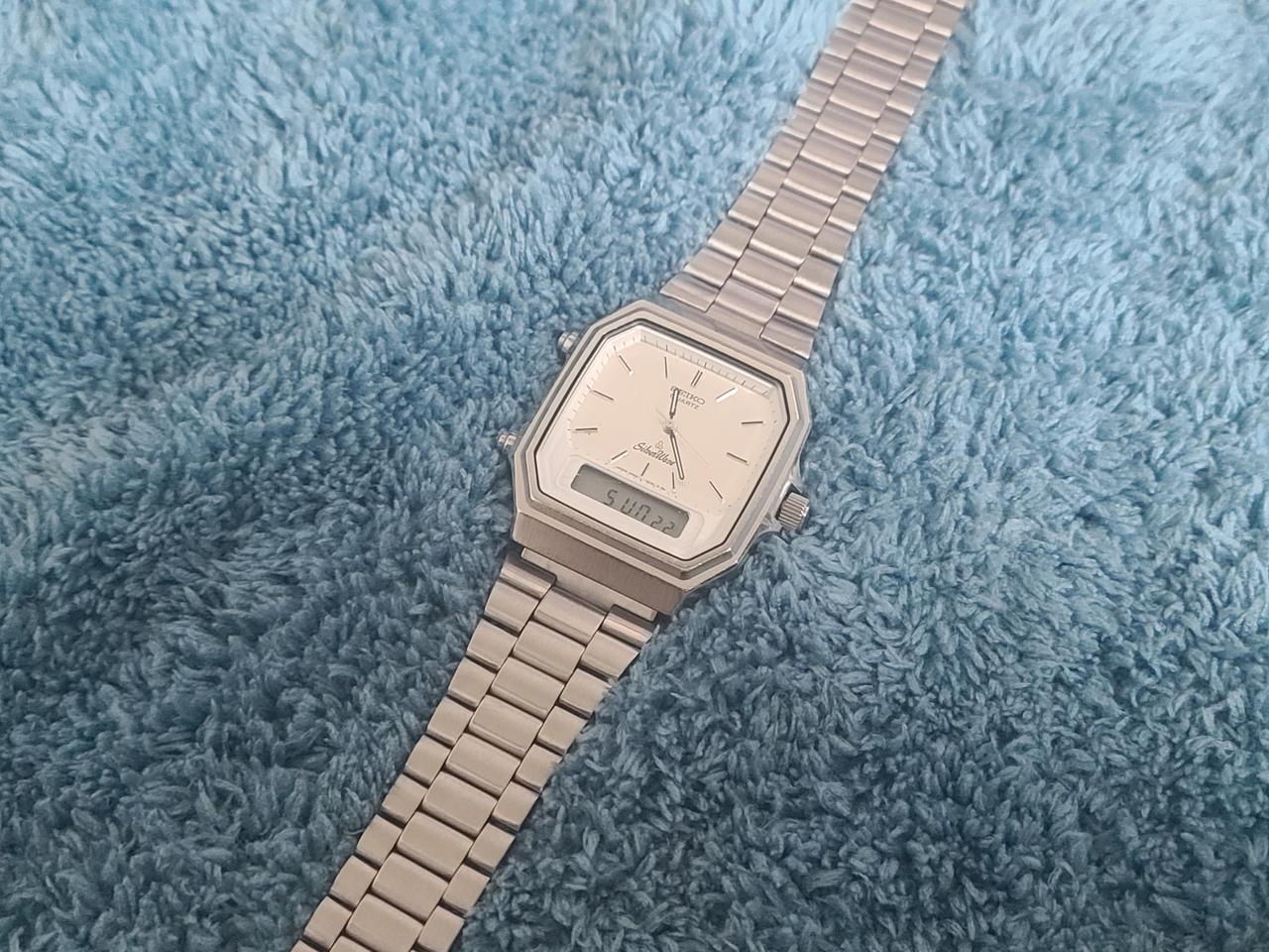 세이코 아나디지 80s년대 쿼츠 손목시계 빈티지