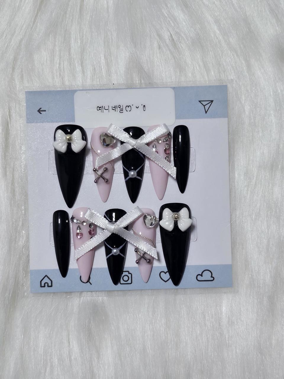 [수제네일팁] 리본 오마카세 네일팁