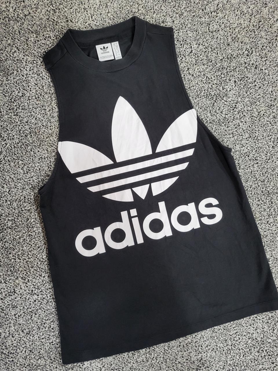 Adidas Originals 블랙 슬리브리스