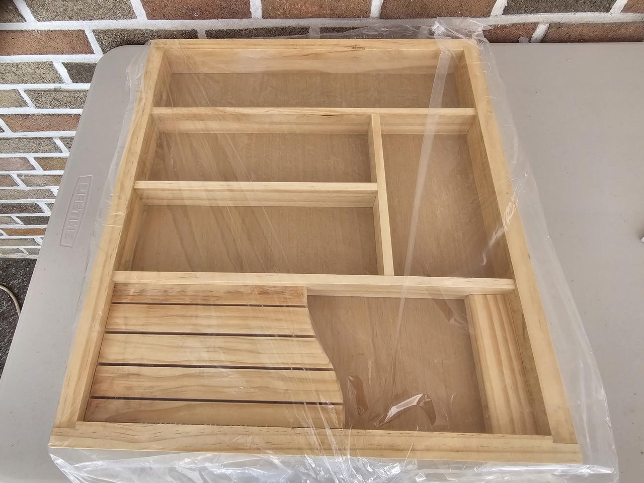 미사용품 싱크대 서랍용 원목 수저 분리함 600 사이즈 무료배송