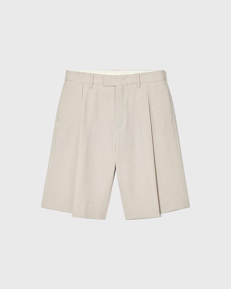 S(30) 벨리에 다이애그널 버뮤다 팬츠 더스티크림