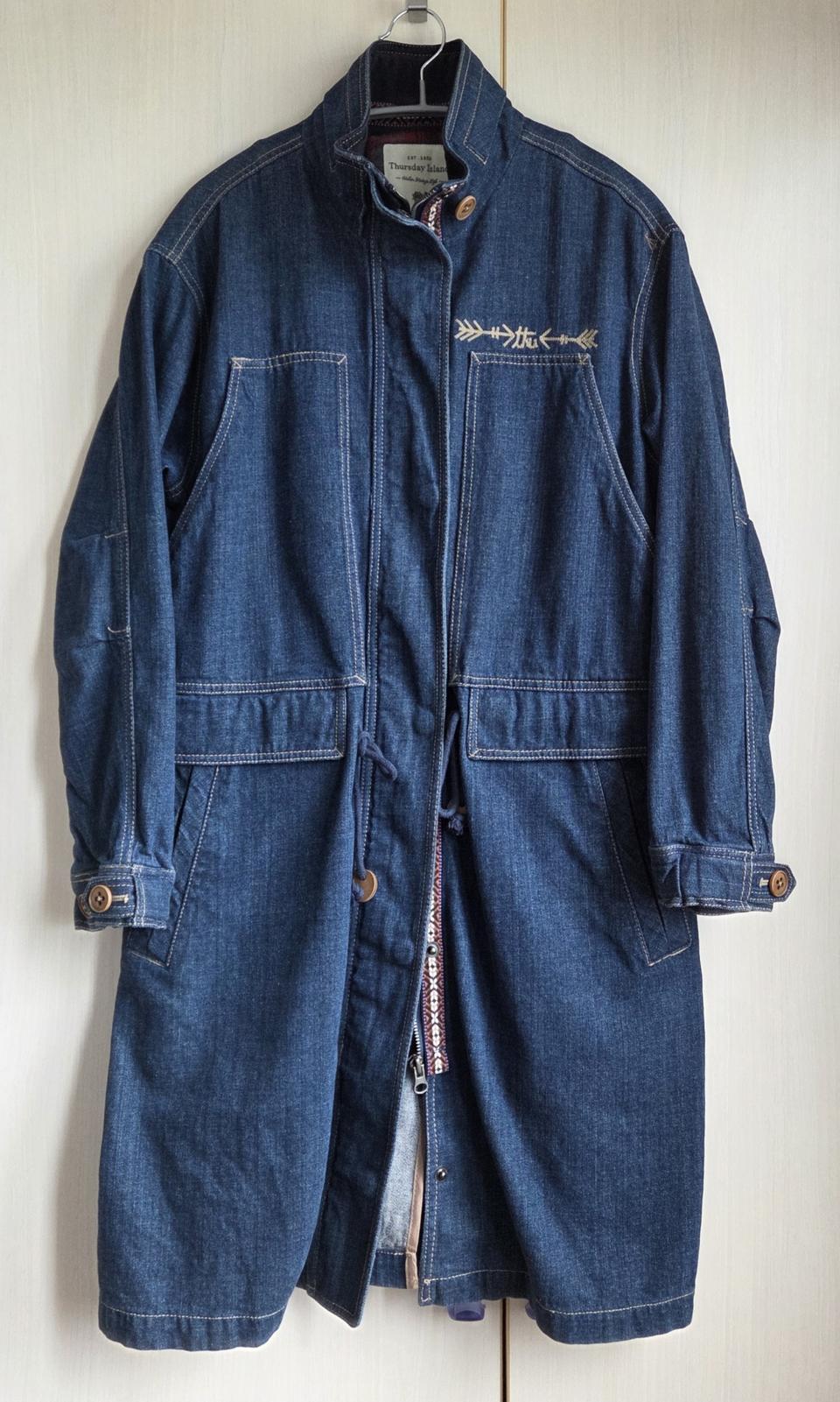 써스데이 아일랜드 (THURSDAY ISLAND) 데님 롱 자켓 사이즈S
