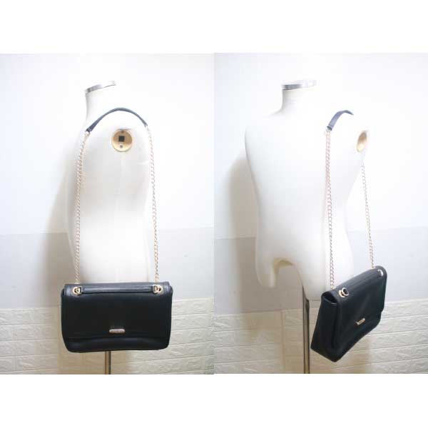 앤클라인 블랙 가죽 숄더백 (사이즈 M) 