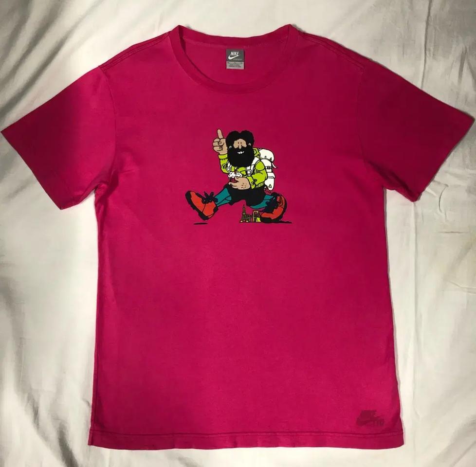 정품 나이키 TYO 투어맨 핑크 빈티지 반팔 티셔츠