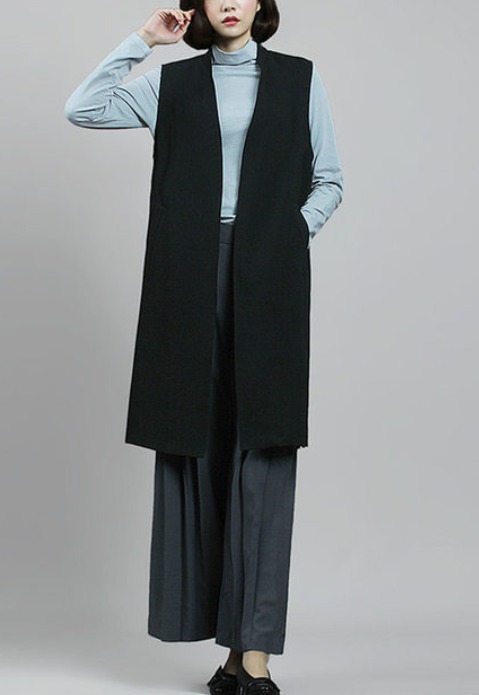 아라모드 스튜디오 하이넥 럭셔리 고급 모 99 프로 조끼 베스트 아우터