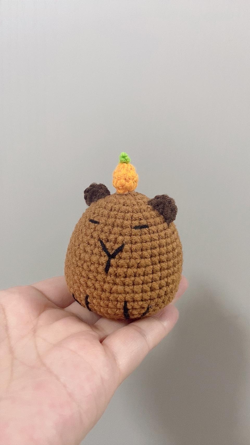 카피바라키링 가방고리 손뜨개 핸드메이드