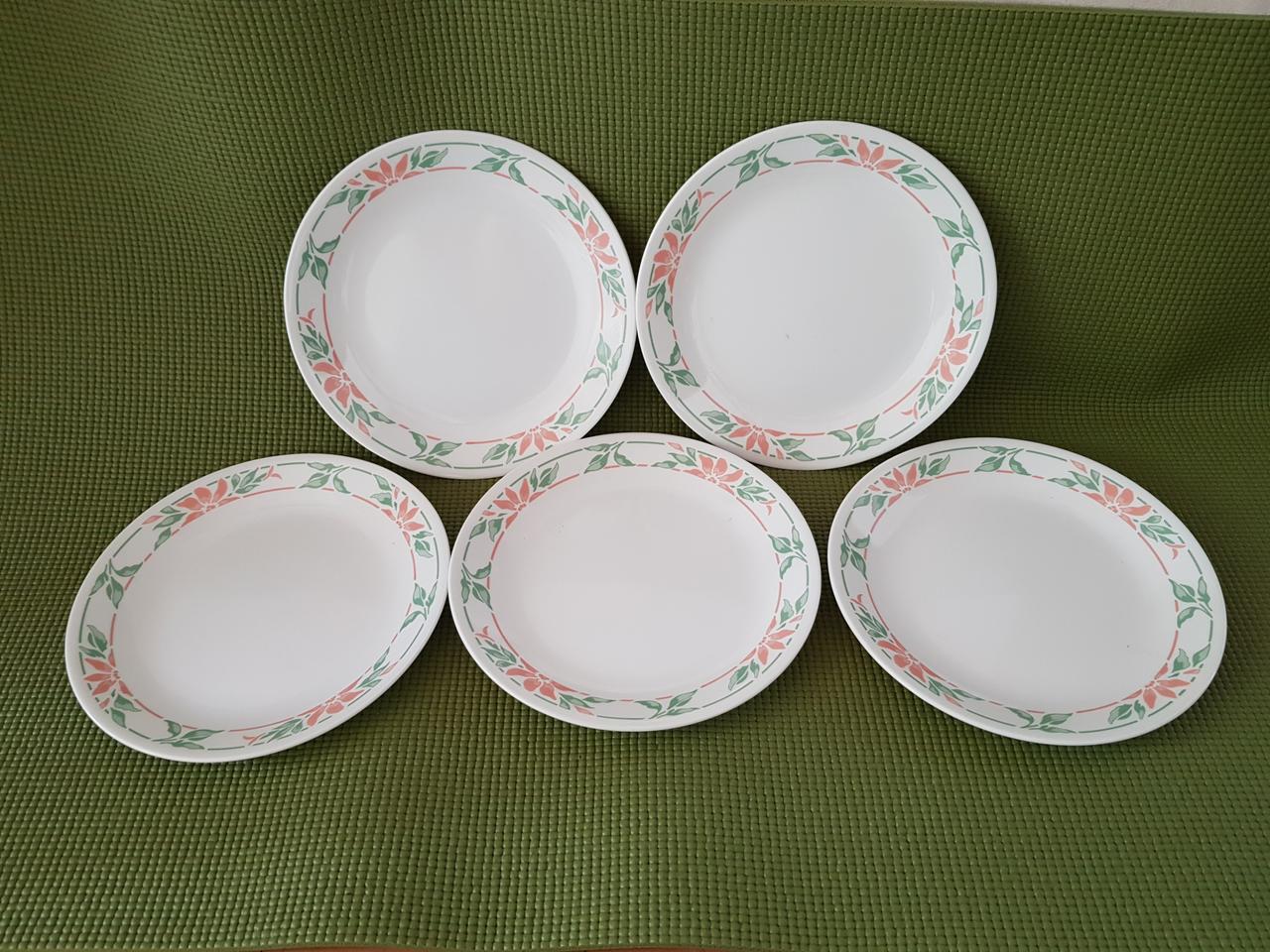 코렐 플로라 큰(대), 중 접시 8p